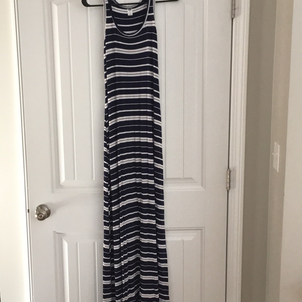 Stretch cotton maxi dress